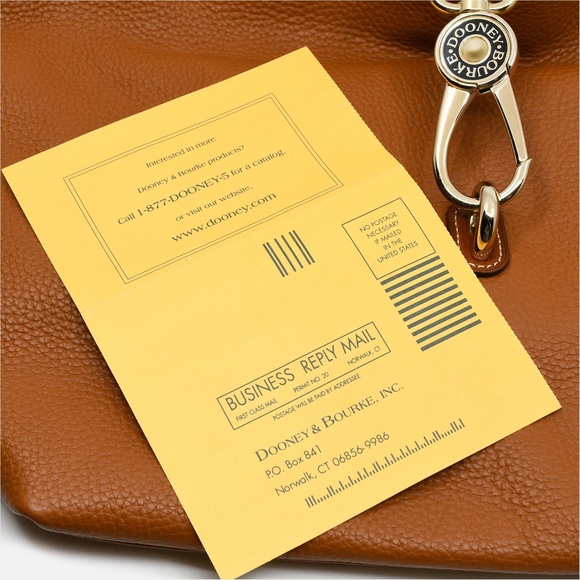 DOONEY & BOURKE Lucca Leather Logo Lock Hobo in Caramel - Picture 13 of 16